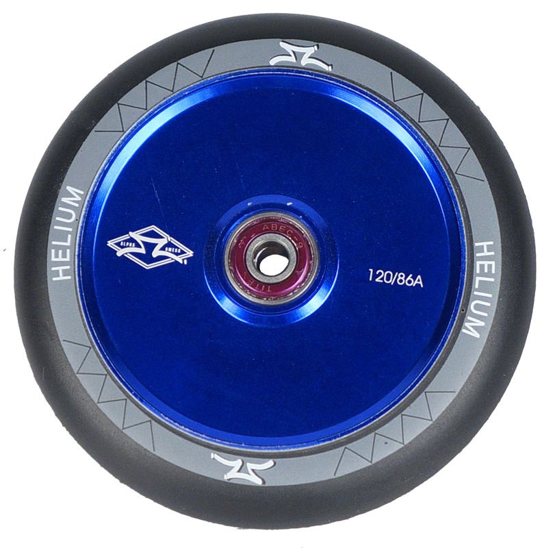 AO Helium 120mm 86A Blue Titen Abec 9 Rulmanlı Scooter Tekerleği