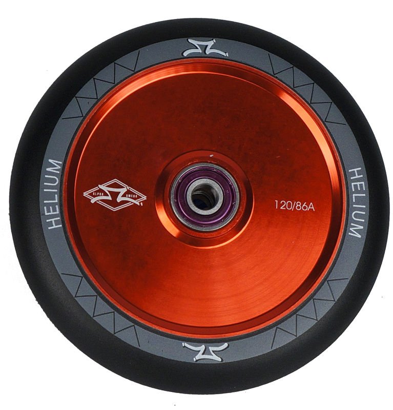 AO Helium 120mm 86A Red Titen Abec 9 Rulmanlı Scooter Tekerleği