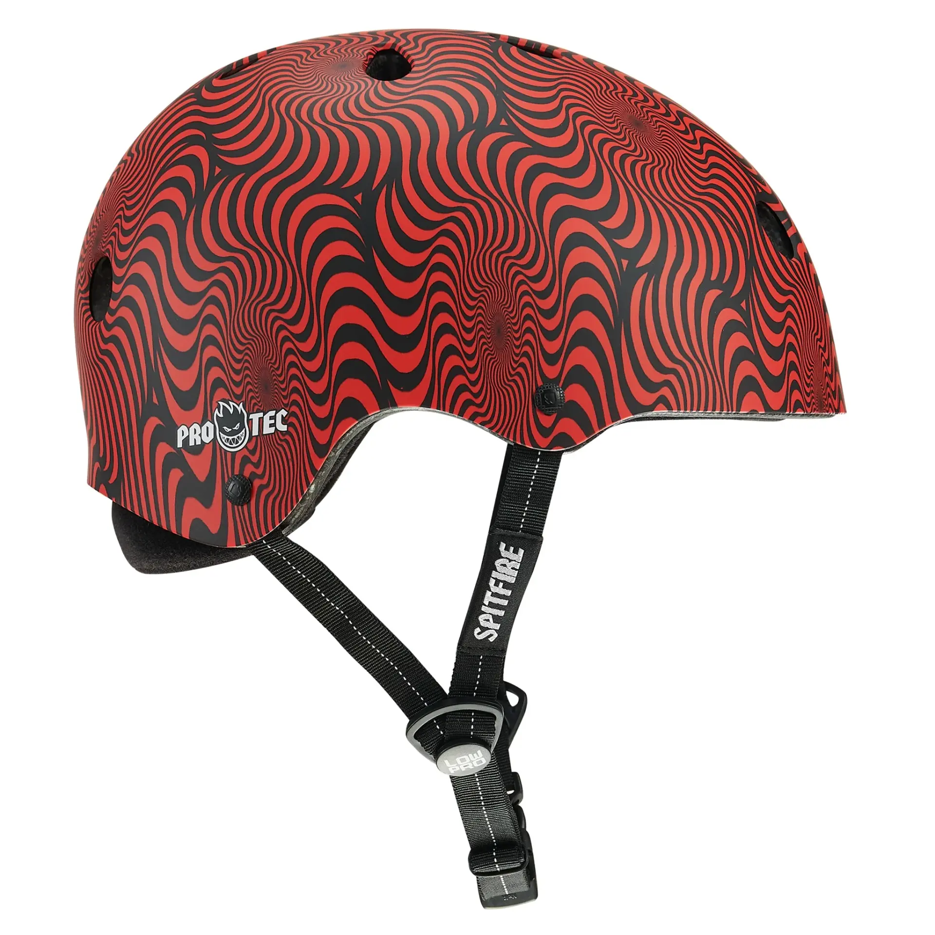 Pro Tec Low Pro Certified Spitfire Signature Red Swirl Kask