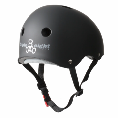 Triple Eight The Certified Sweatsaver Black Mat Kask