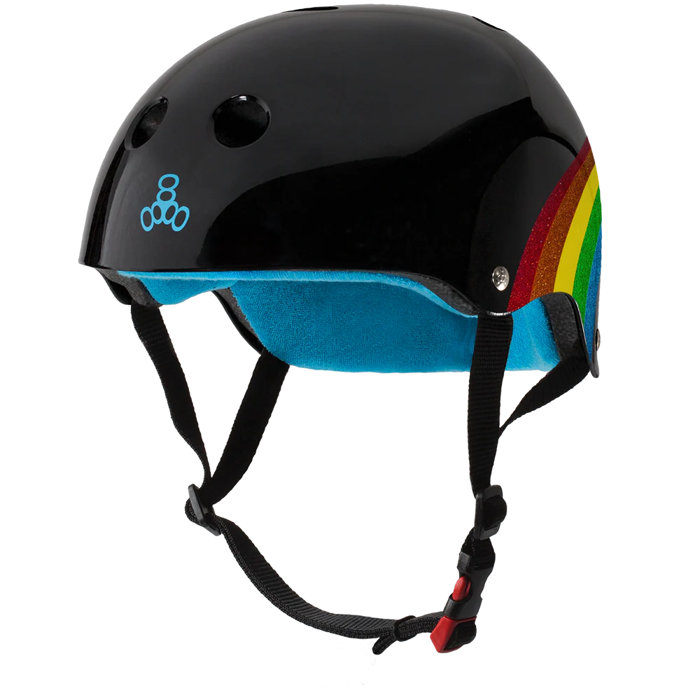 Triple Eight The Certified Sweatsaver  Black Rainbow Sparkle Kask
