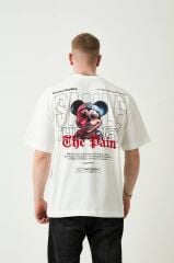 Rollie Smile Through The Pain Ekru Oversize T-Shirt