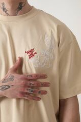 Rollie Whats Up Doc Bej Oversize T-Shirt