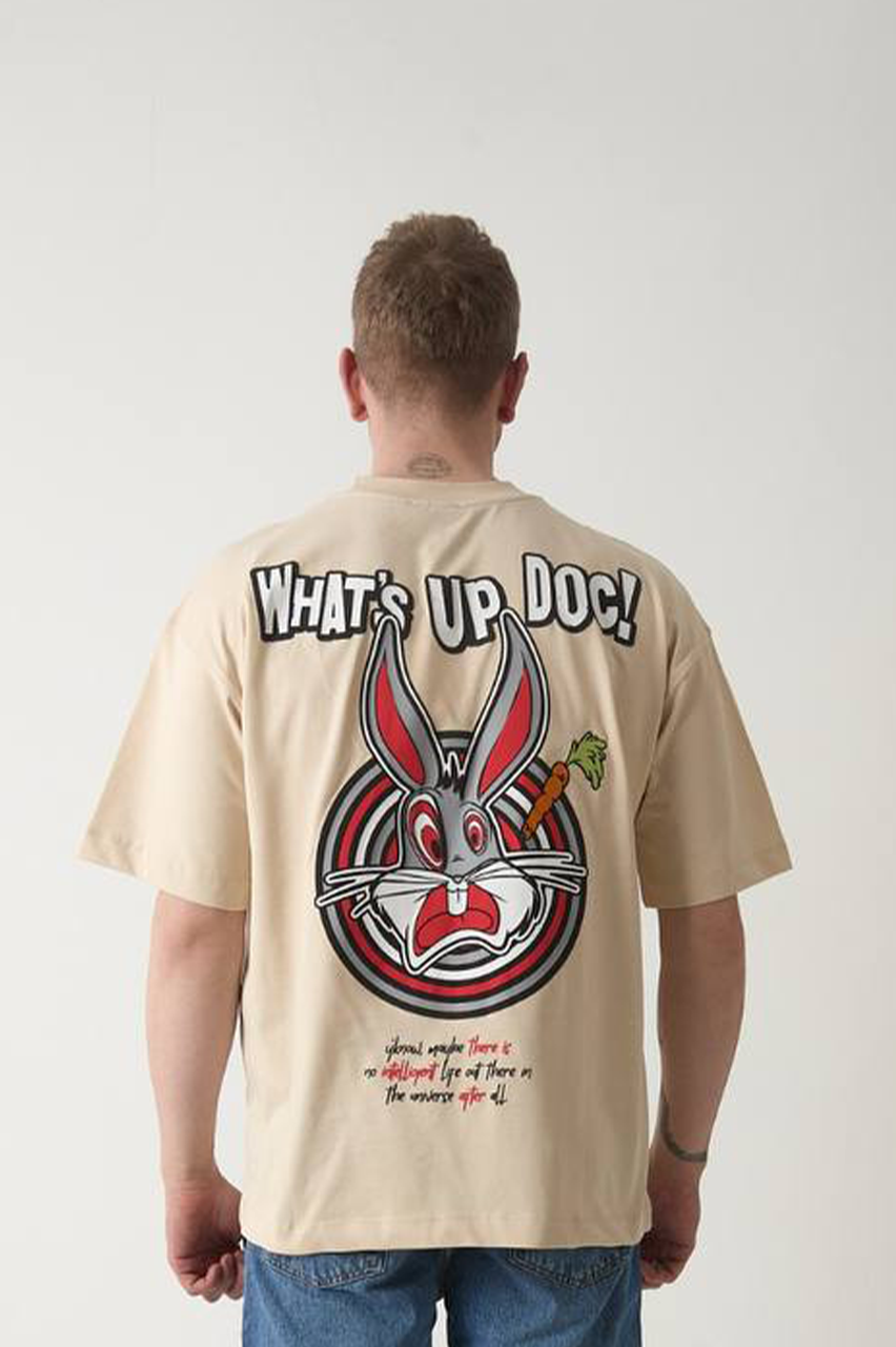 Rollie Whats Up Doc Bej Oversize T-Shirt