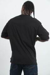Rollie Basic Oversize Siyah T-Shirt