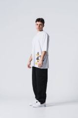 Jacey Jace Daffy Duck Oversize Beyaz T-Shirt