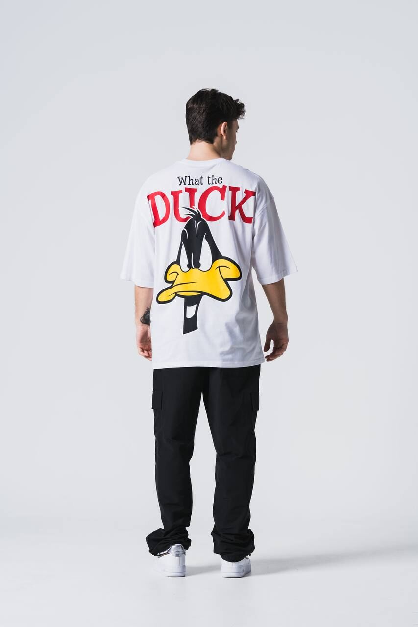 Jacey Jace Daffy Duck Oversize Beyaz T-Shirt