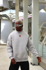 Rollie When In Bloom Gri Oversize Sweatshirt