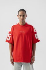 Jacey Jace Michigan Champion Oversize Kırmızı T-Shirt