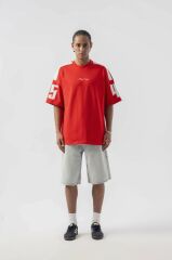Jacey Jace Michigan Champion Oversize Kırmızı T-Shirt