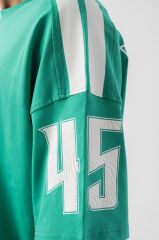 Jacey Jace Michigan Champion Oversize Yeşil T-Shirt