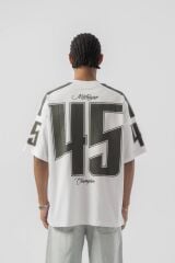 Jacey Jace Michigan Champion Oversize Beyaz T-Shirt