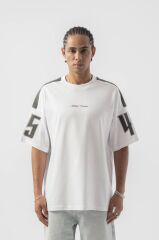 Jacey Jace Michigan Champion Oversize Beyaz T-Shirt