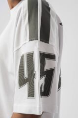 Jacey Jace Michigan Champion Oversize Beyaz T-Shirt