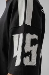 Jacey Jace Michigan Champion Oversize Siyah T-Shirt