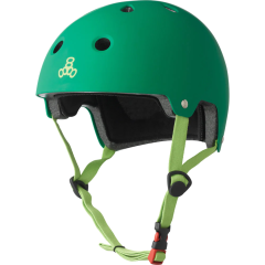 Triple Eight Dual Certified Kelly Green Mat Kask (Yeşil)