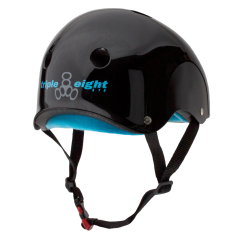 Triple Eight The Certified Sweatsaver Black Glossy Kask