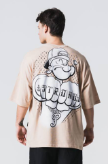 Jacey Jace Popeye Strong Oversize Kemik T-Shirt