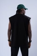Jacey Jace Basic Oversize Kolsuz Siyah T-Shirt