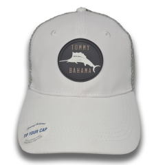 Tommy Bahama Circle Logo White Grey Fileli Şapka