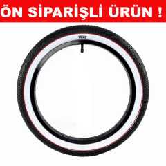 Cult x Vans 18'' x 2.40'' Black White Wall Red Stripe Dış Lastik