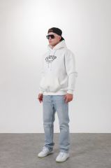 Jacey Jace Ekru Forever Sharp Oversize Kapüşonlu Sweatshirt
