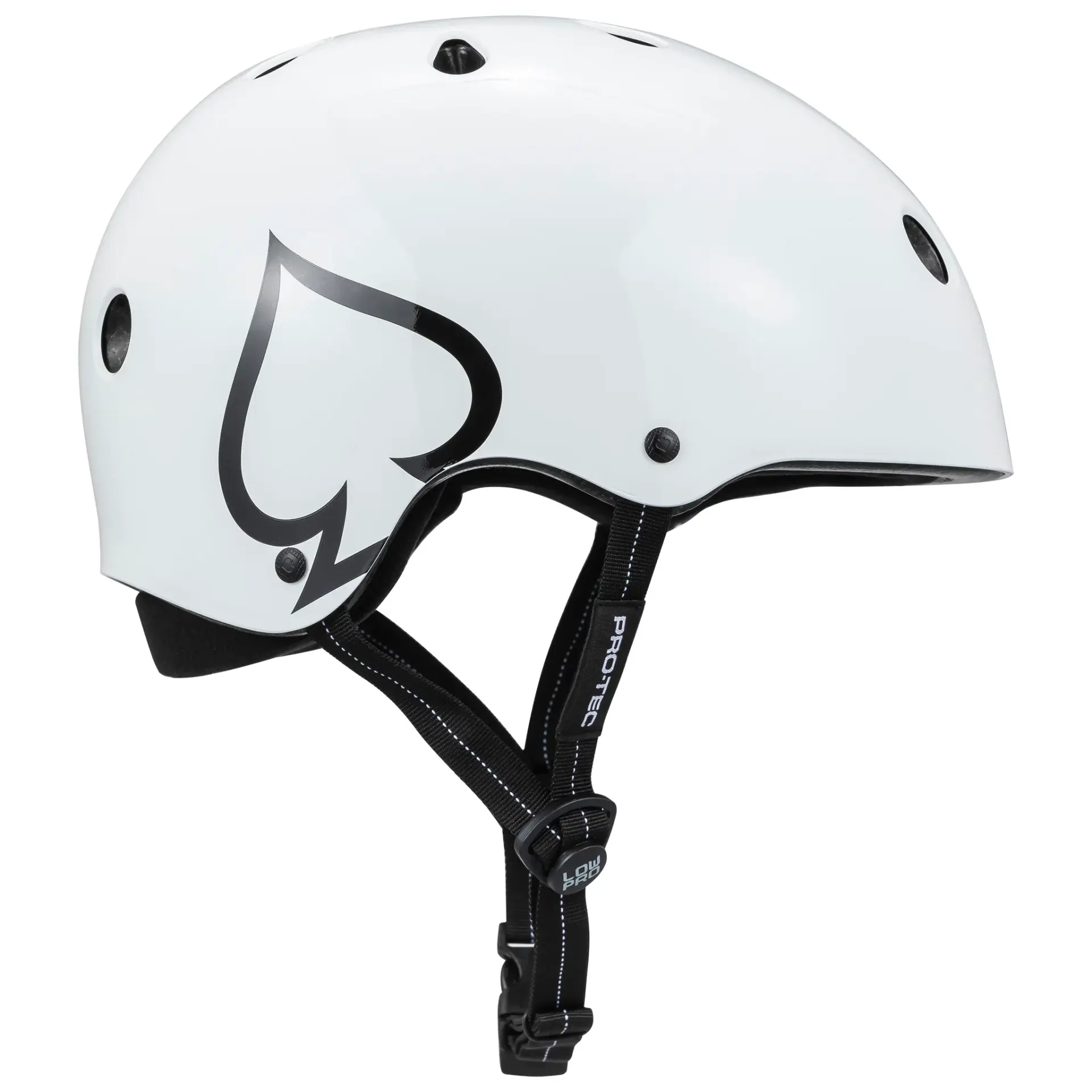 Pro Tec Low Pro CertifiedGloss White Kask